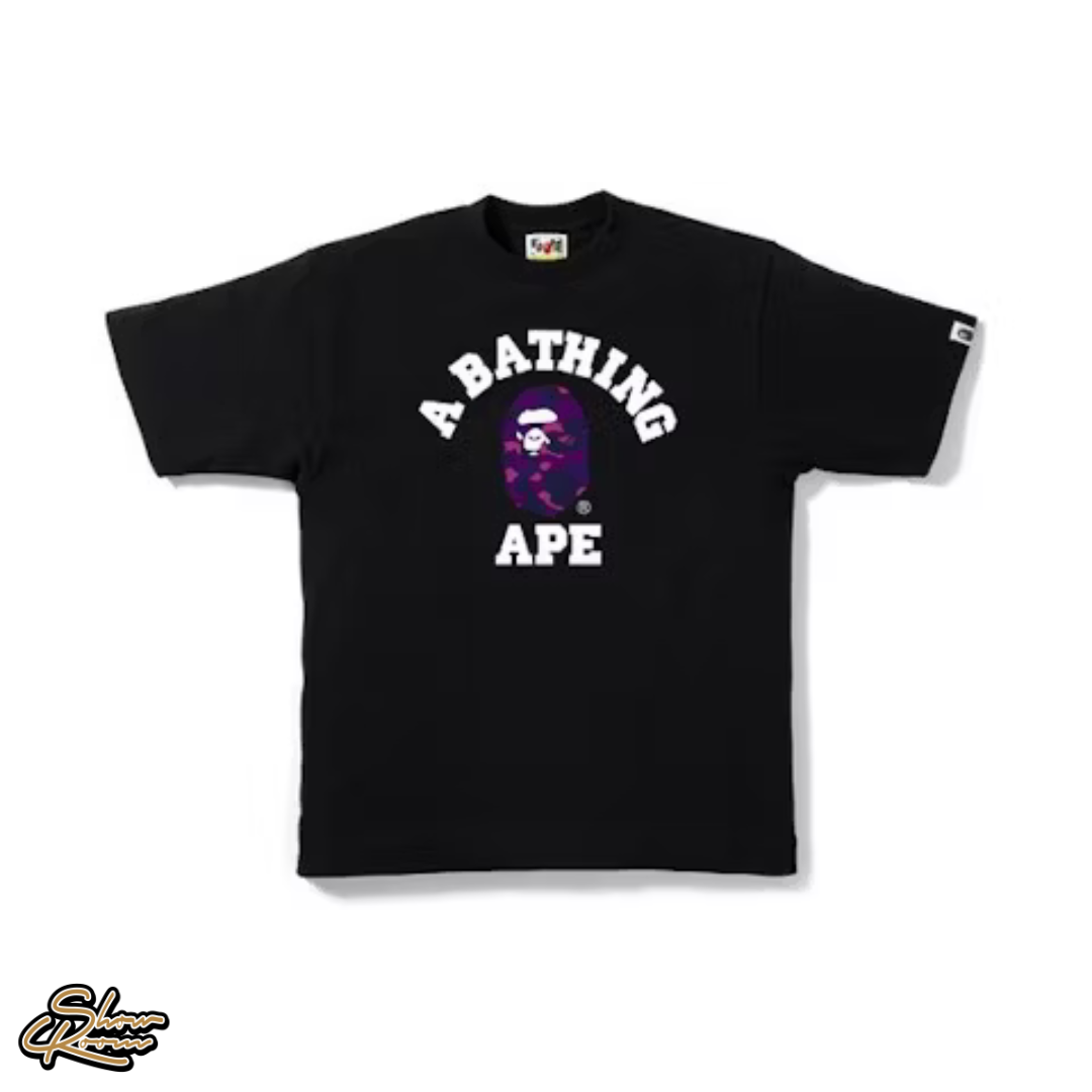 Bathing ape purple camo shirt hotsell