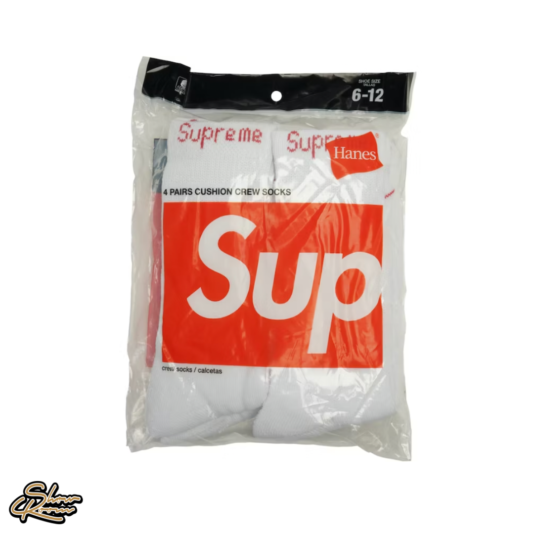 Supreme Hanes Crew Socks (4-Pack) 